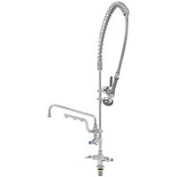 T&S B-0113-U12-CR-B Ultrarinse Single Hole Deck Mount Faucet with 12" Swing Nozzle and Pre-Rinse Unit with 1.15 GPM Spray Valve