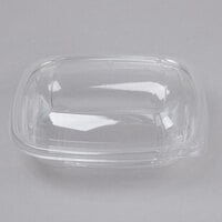 Sabert SureStrip® 24 oz. Clear PETE Square Tamper-Evident, Tamper-Resistant Bowl with Lid - 150/Case