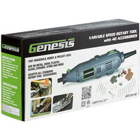 Genesis Variable Speed Rotary Tool with 40 Piece Accessory Set and Storage Case GRT2103-40 - 120V