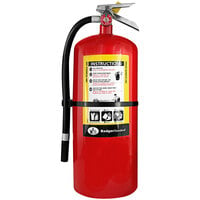 Badger 22682 20 lb. Standard ABC Multipurpose Dry Chemical Fire Extinguisher with Wall Hook - UL Rating 6-A:120-B:C