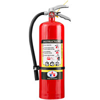Badger 23923 10 lb. Standard ABC Multipurpose Dry Chemical Fire Extinguisher with Spanish Instructions and Wall Hook - UL Rating 4A-80B:C