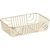 Acopa 9" x 6" Rectangular Gold Wire Basket