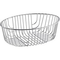 Acopa 10" x 7" Oval Chrome Wire Basket