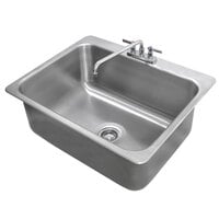 Advance Tabco DI-1-2812 Drop In Stainless Steel Sink - 28 inch x 20 inch x 12 inch Bowl