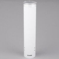 San Jamar C3165WH Pull-Type White Wall Mount 4 - 10 oz. Water Cup Dispenser with Flip Cap