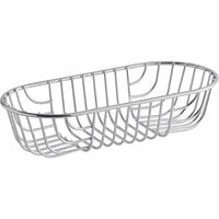 Acopa 9" x 4" Oval Chrome Wire Basket