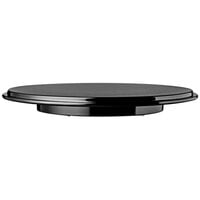 APS 12 1/4 inch Black Round Melamine Cake Plate APS 00469