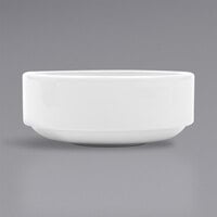 Corona by GET Enterprises Actualite 9 oz. Bright White Porcelain Stackable Bouillon Bowl - 24/Case