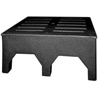 Regency 48 inch x 36 inch x 24 inch Heavy-Duty Black Plastic Dunnage Rack with Slotted Top - 2000 lb.
