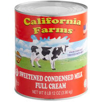California Farms Sweetened Condensed Milk #10 Can - 6/Case