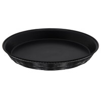 Carlisle 652603 WeaveWear Black Round Plastic Serving Basket 12 inch   - 12/Case