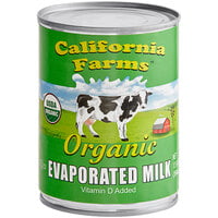 California Farms Organic Evaporated Milk 12 oz. - 24/Case
