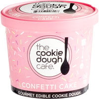 The Cookie Dough Cafe Edible Confetti Cake Cookie Dough Mini Cups 3.5 oz. - 32/Case