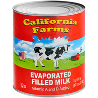 California Farms Filled Evaporated Milk #10 Can - 6/Case