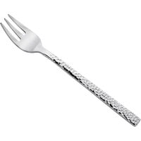 Oneida Chef's Table Hammered by 1880 Hospitality B327FOYF 6" 18/0 Stainless Steel Extra Heavy Weight Oyster / Cocktail Fork - 12/Case