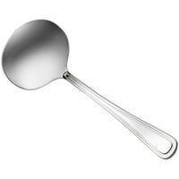 Oneida New Rim by 1880 Hospitality T012MGLF 6 1/2" 18/10 Stainless Steel Extra Heavy Weight Gravy Ladle - 12/Case