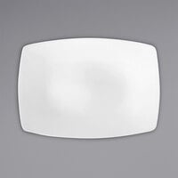 Corona by GET Enterprises Asia 13" x 9" Bright White Rectangular Porcelain Platter - 12/Case