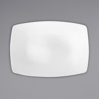 Corona by GET Enterprises Asia 13" x 9" Bright White Rectangular Porcelain Platter - 12/Case