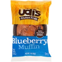 Udi's Gluten-Free 3 oz. Individually Wrapped Blueberry Muffin - 36/Case