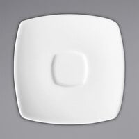 Corona by GET Enterprises Asia 6 1/2" Bright White Square Porcelain Saucer - 24/Case