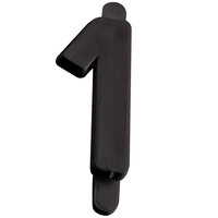 3/4 inch Black Molded Plastic Number 1 Deli Tag Insert - 50/Set