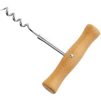 Acopa T-Style Stainless Steel Corkscrew with Wood Handle