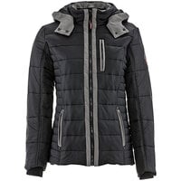 RefrigiWear Black / Charcoal Women's Pure-Soft Jacket 0473RBCHSML - Small