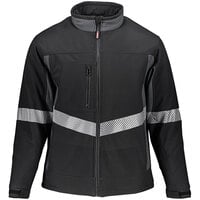 RefrigiWear Two-Tone Black / Charcoal Enhanced Visibility Insulated Softshell Jacket