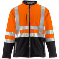 RefrigiWear HiVis Two-Tone Orange / Black Insulated Softshell Jacket 0496RBORLARL2 - Large