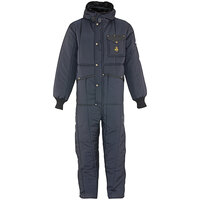 RefrigiWear Iron-Tuff Navy Coveralls with Hood 0381RNAV3XL - 3XL