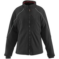 RefrigiWear Women's Black Insulated Softshell Jacket 0493RBLKLAR - Large