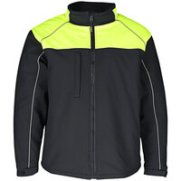 RefrigiWear HiVis Two-Tone Black / Lime Insulated Softshell Jacket 8220RBLMXLG - XL