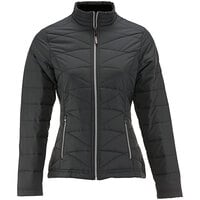 RefrigiWear Women's Black Quilted Jacket 0423RBLKMED - Medium