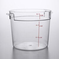 Cambro RFSCW6135 Camwear 6 Qt. Clear Round Food Storage Container