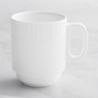 Oneida Buffalo Bright White Ware by 1880 Hospitality F8000000562 11 oz.  Porcelain C-Handle Mug - 36/Case