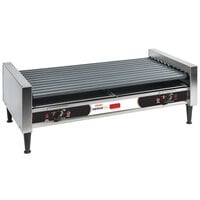 Nemco 8050SX-SLT-RC Slanted Hot Dog Roller Grill with Digital Temperature Readout and GripsIt Non-Stick Coating - 50 Hot Dog Capacity (120V)