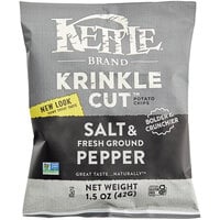 Kettle Brand Salt & Fresh Ground Pepper Krinkle Cut Potato Chips 1.5 oz. - 24/Case