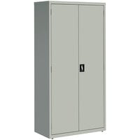 Hirsh Industries 18" x 36" x 72" Light Gray Storage Cabinet with 4 Shelves - Assembled 22006