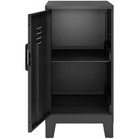 Hirsh Industries 14 1/4 inch x 18 inch x 27 1/2 inch Black Storage Locker Cabinet with 2 Shelves