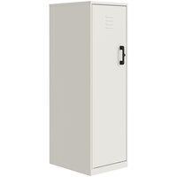 Hirsh Industries 14 1/4 inch x 18 inch x 46 3/8 inch Pearl White Storage Locker Cabinet with 4 Shelves and Vented Door