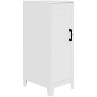 Hirsh Industries 14 1/4 inch x 18 inch x 38 1/2 inch Pearl White Storage Locker Cabinet with 3 Shelves