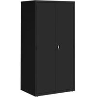 Hirsh Industries 24 inch x 36 inch x 72 inch Black Storage Cabinet with 4 Shelves - Assembled 22008
