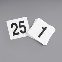 Choice 4" Plastic Table Number Cards - 1 to 25
