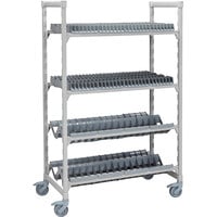 Cambro CPMU244875D3PKG Camshelving® Premium 48" x 24" x 75" Combination Drying Rack with 2 Vertical Shelves and 2 Angled Shelves