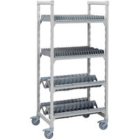 Cambro CPMU243675D4PKG Camshelving® Premium 36" x 24" x 75" Combination Drying Rack with 2 Vertical Shelves and 2 Angled Shelves