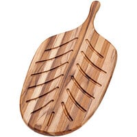 Teakhaus Canoe 19 inch x 9 inch x 1/2 inch Teak Wood Paddle Serving / Bread Board with Handle 701