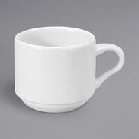 Oneida Classic by 1880 Hospitality F1000000530 8 oz. Cream White Dallas Porcelain Cup - 36/Case