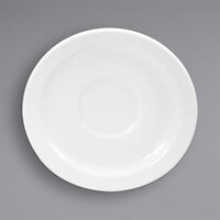 Oneida Shape 2000 by 1880 Hospitality F1600000500 6 1/4" Cream White Porcelain Saucer - 36/Case
