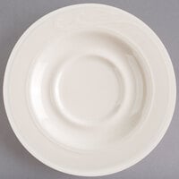 Homer Laughlin by Steelite International HL6151000 5 1/2 inch Ivory (American White) China Saucer - 36/Case