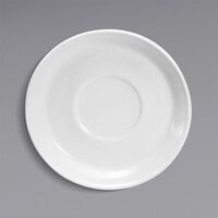 Oneida Classic by 1880 Hospitality F1000000500 5 5/8" Cream White Porcelain Saucer - 36/Case